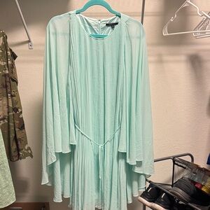 Alex Marie Light Blue Pleated Dress